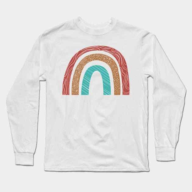 Boho Rainbow Long Sleeve T-Shirt by Designs by Katie Leigh